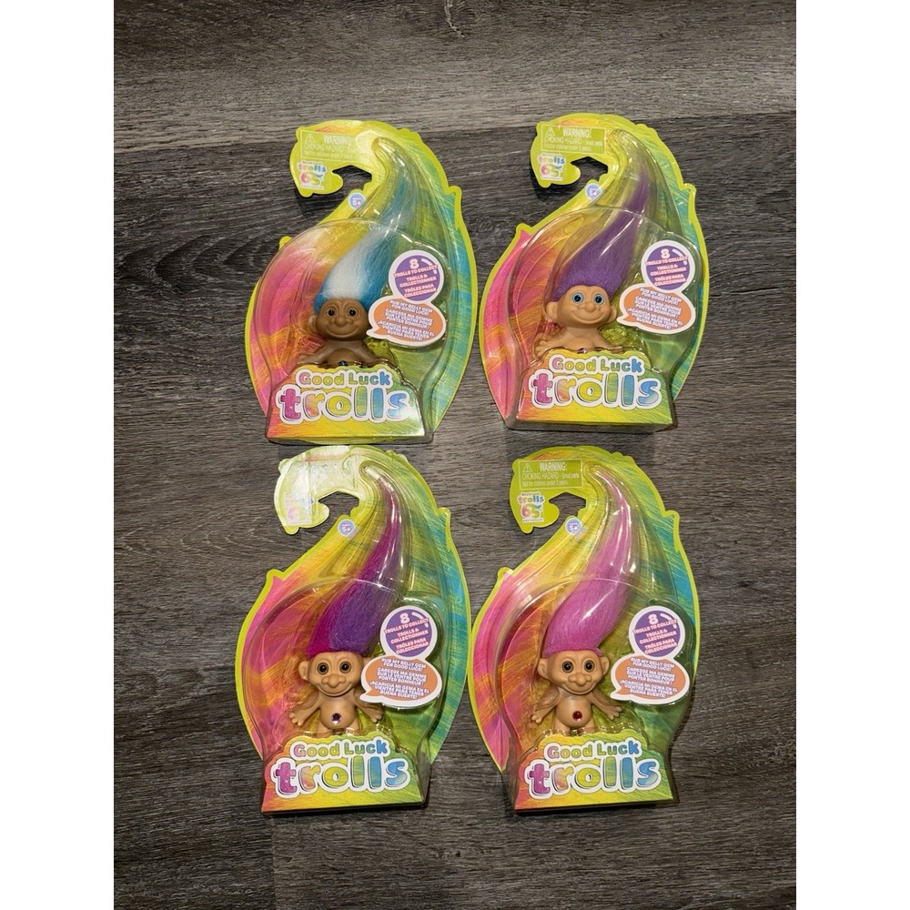 Good luck Trolls Set Of 4, Spiritual, Truth, Love & Confidence 65th Anniversary